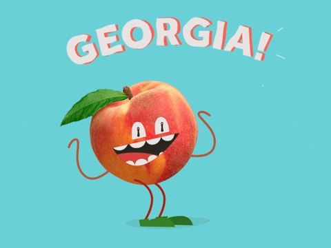 Cheerful Georgia Peach Dancing GIF