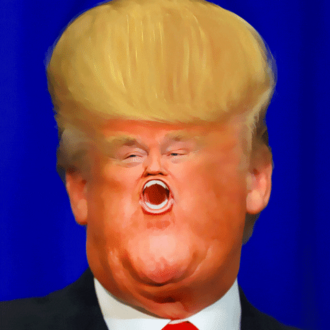 Donald Trump Chomping Peach Meme GIF