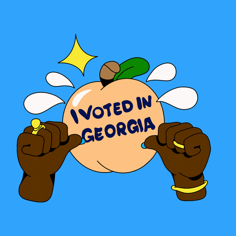 Peach Voted In Georgia Thumbs Up GIF