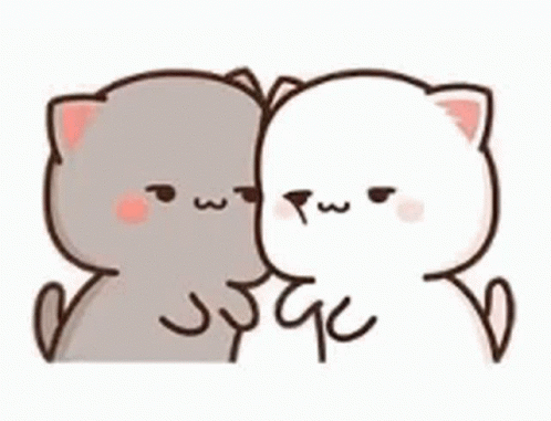 Peach And Goma Cheek To Cheek GIF