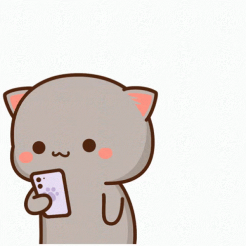 Peach And Goma Checking Out Mobile Phone GIF