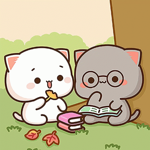 Peach And Goma Having Picnic GIF
