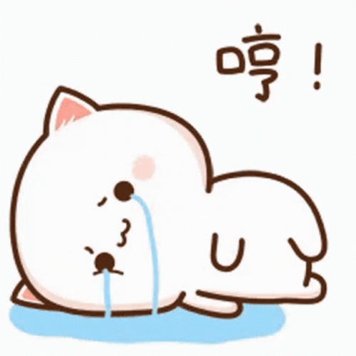 Peach And Goma Cartoons Tearing Up GIF