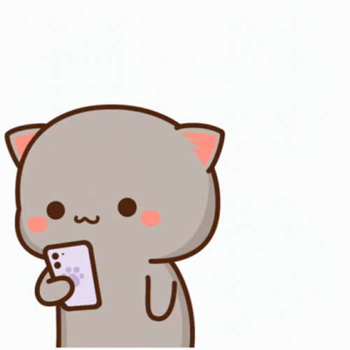 Peach And Goma Checking Out Mobile Phone GIF