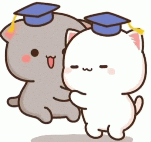 Peach And Goma Graduation GIF