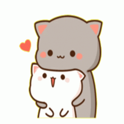 Peach And Goma Morning Hugs Sticker GIF