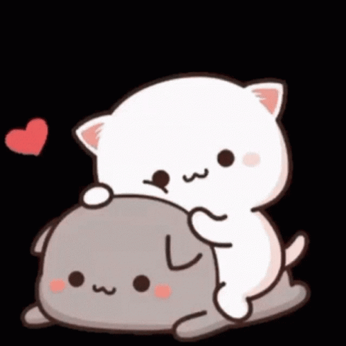 Peach And Goma Playing Piggy Back GIF