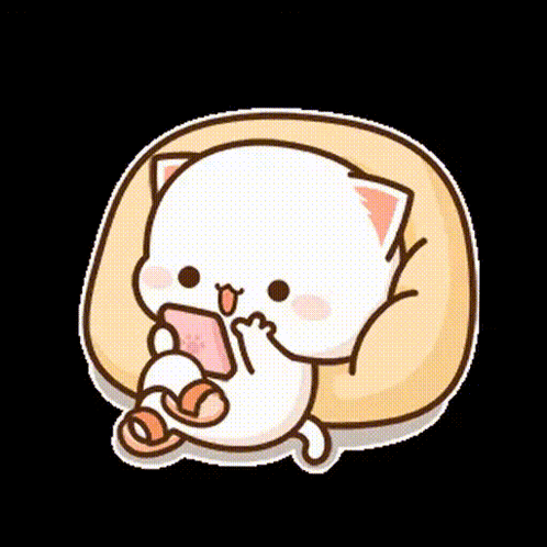 Peach And Goma Relaxing In Couch GIF