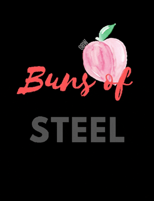 Peach Buns Of Steel Mobile Art GIF