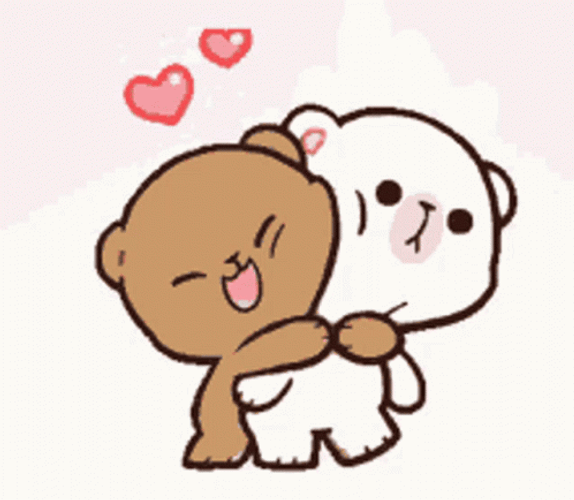 Peach Cat Animation Forced Abrazo GIF