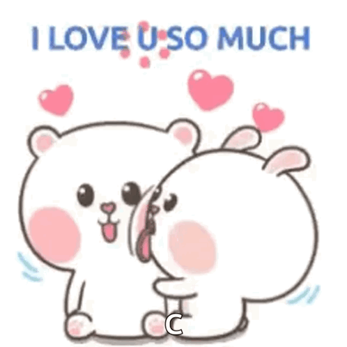 Peach Cat I Love You So Much GIF