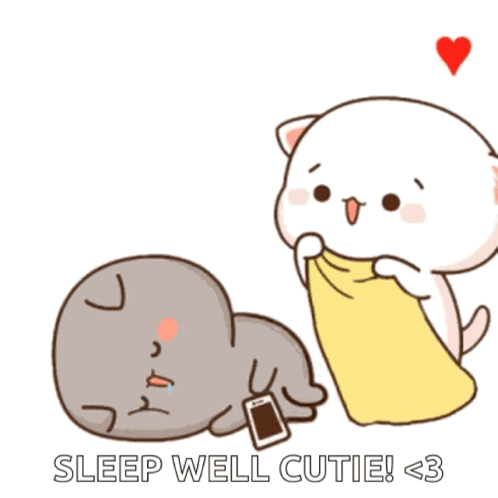 Peach Cat Sleep Well Cutie Sleepy Meme GIF