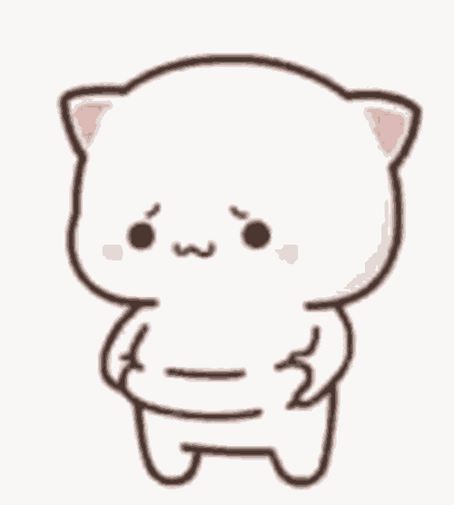 Peach Cute Cat Crying Fat Tummy GIF