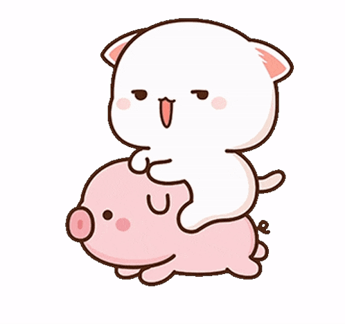 Peach Riding A Pig GIF