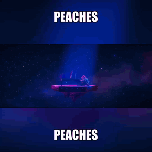 Peaches on Purple Background