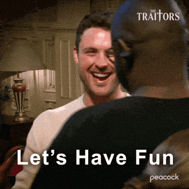 Peacock Ad for The Traitors Two Men Laughing