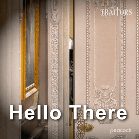 Peacock Advertisement For The Traitors With Door GIF