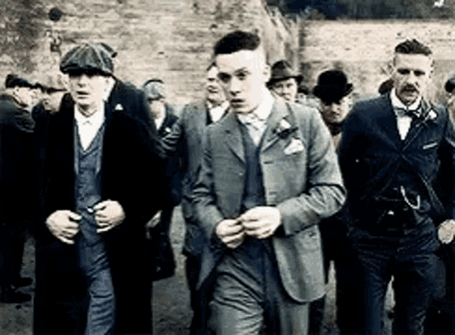 Peaky Blinders Mafia Group Walking GIF