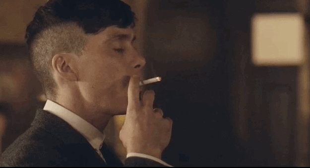 Peaky Blinders Tommy Shelby Smoking Wink GIF