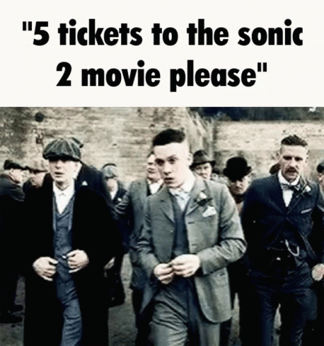Peaky Blinders Tommy Shelby Sonic 2 Movie Tickets GIF