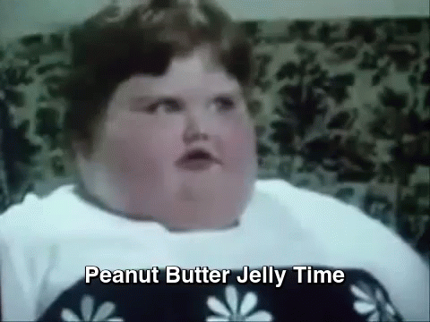 Chubby Boy Excited Over Peanut Butter Jelly Time GIF