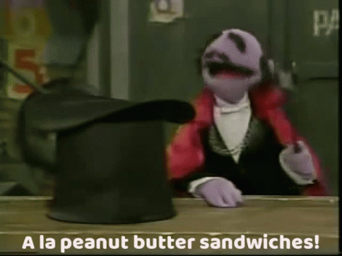 Peanut Butter Jelly Time Count Dracula GIF