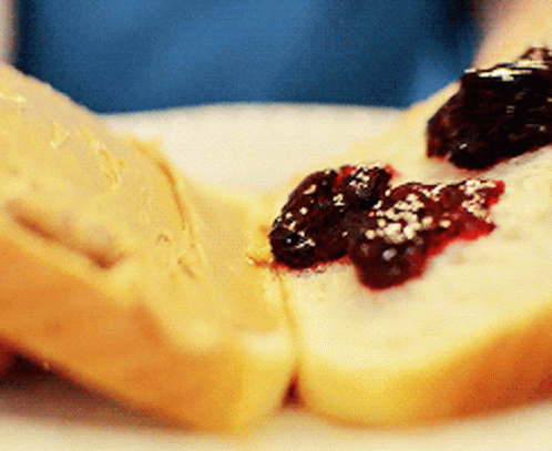 Peanut Butter Blueberry Jelly Sandwich Time GIF