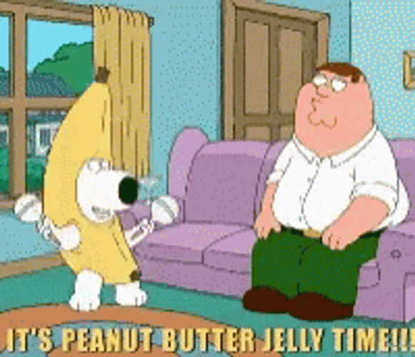 Peanut Butter Jelly Time Brian Griffin Dancing GIF