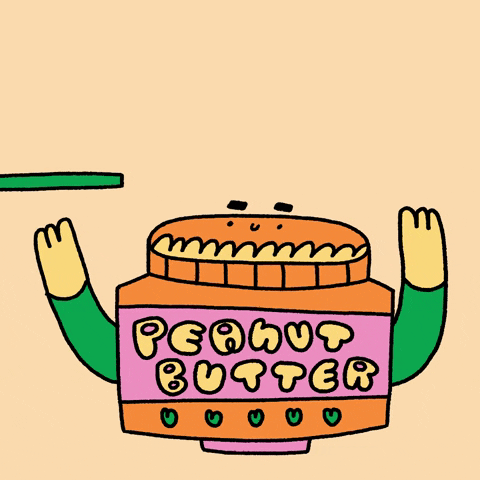 Peanut Butter Jelly Time Cartoon Sandwich Diving GIF