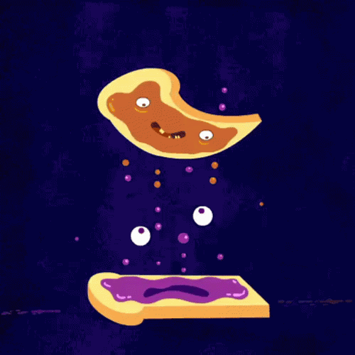 Peanut Butter Jelly Time Dancing Sandwich Cartoon GIF