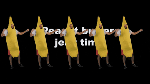 Peanut Butter Jelly Time Funny Banana GIF