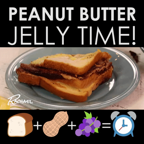 Peanut Butter Jelly Time Glistening Sandwich GIF