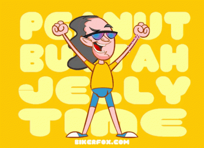 Peanut Butter Jelly Time Happy Dance Animation GIF