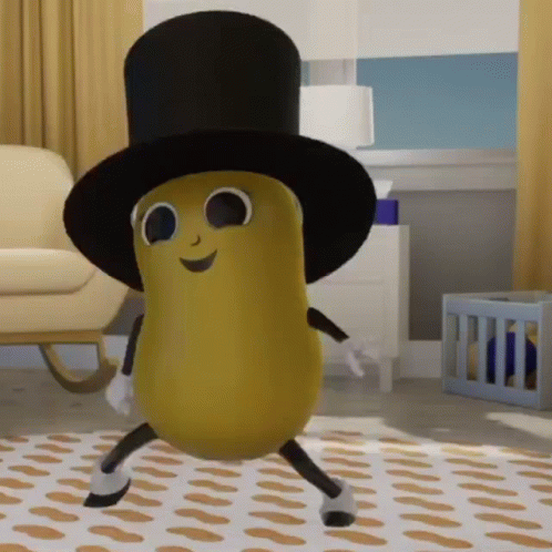 Peanut In Top Hat And Gloves Dancing GIF
