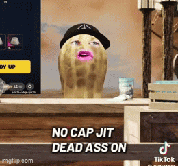 Peanut with Pink Lip and Hat No Cap Jit Dead Ass On