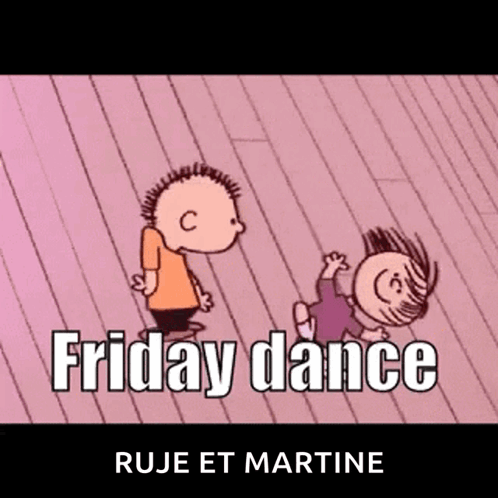 Peanuts Chalie Brown And Sis Friday Dancing GIF