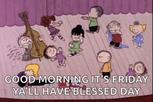 Peanuts Characters Dancing Good Morning GIF