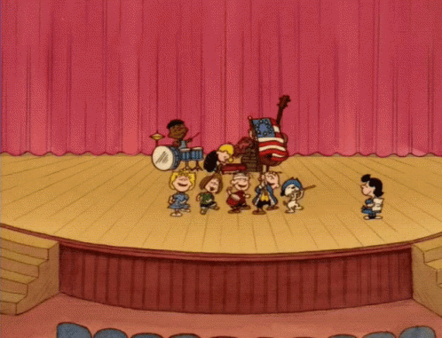 Peanuts Characters on Stage