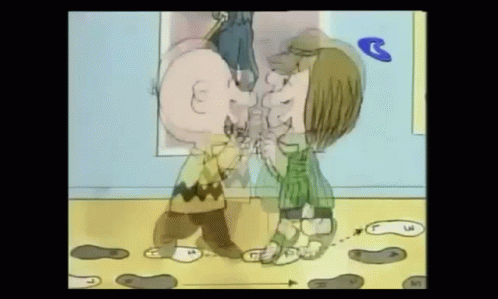 Peanuts Charlie Brown And Lucy Happy Dancing GIF