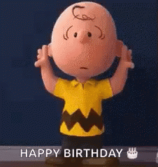 Peanuts Charlie Brown Dancing Happy Birthday GIF