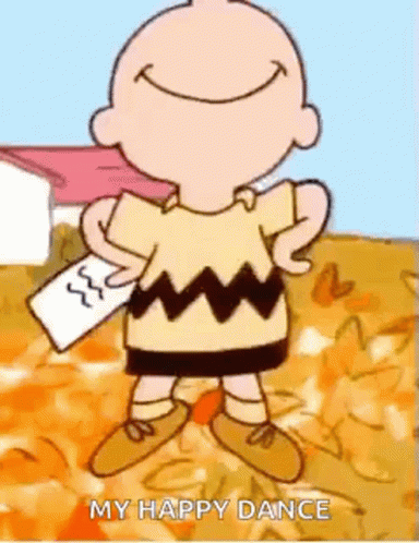 Peanuts Charlie Brown Pumped Up Dancing GIF