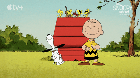 Peanuts Charlie Brown And Snoopy Dancing GIF