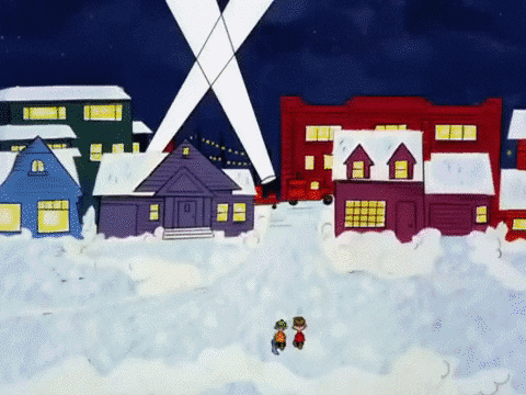 Peanuts Merry Christmas Charlie And Linus At Party GIF