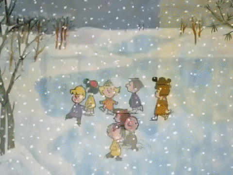 Peanuts Merry Christmas Charlie Brown And Linus Walking GIF