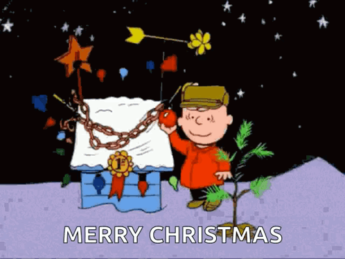 Peanuts Merry Christmas Charlie Brown GIF