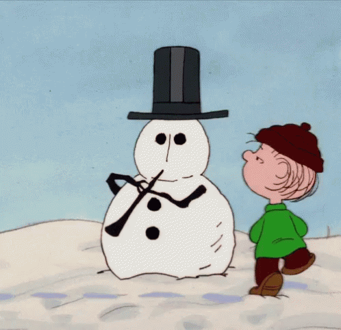 Peanuts Merry Christmas Linus Pan Velt Snowman GIF