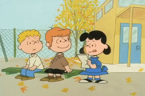 Peanuts Scene Lucy Van Pelt And Linus Van Pelt GIF