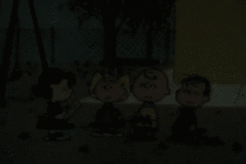 Peanuts Scene Lucy Van Pelt Lecturing His Friends GIF