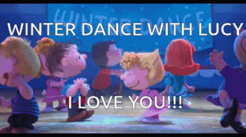 Peanuts Winter Dancing With Lucy GIF