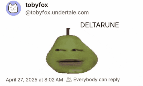 Pear With Face Deltarune